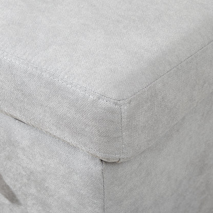 HOMCOM L Sofa Bed, with Storage - Light Grey 