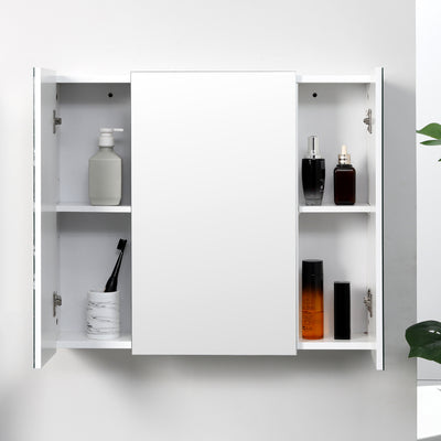 kleankin Wall Mounted Mirror Cabinet - White 