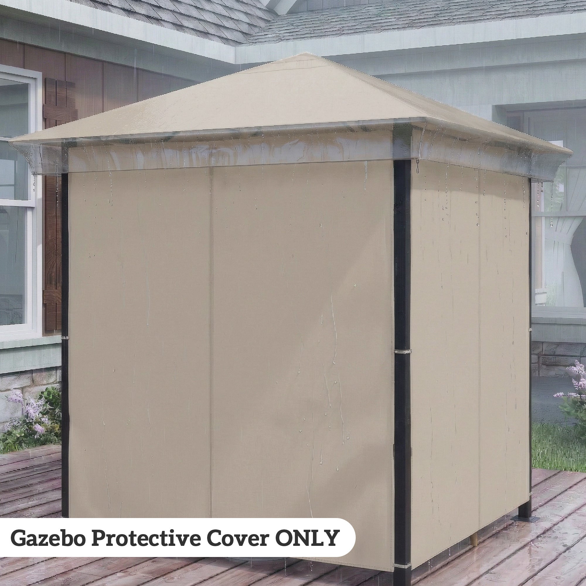 Outsunny 2 x 2 (m) Gazebo Protective Cover, Waterproof Cover for Gazebo, Canopy and Tent 