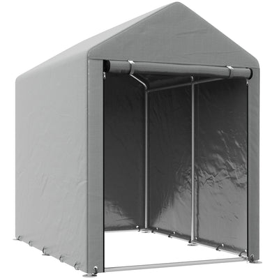 Outsunny 179 x 120cm Temporary Garden Shed, with Accessories - Light Grey 