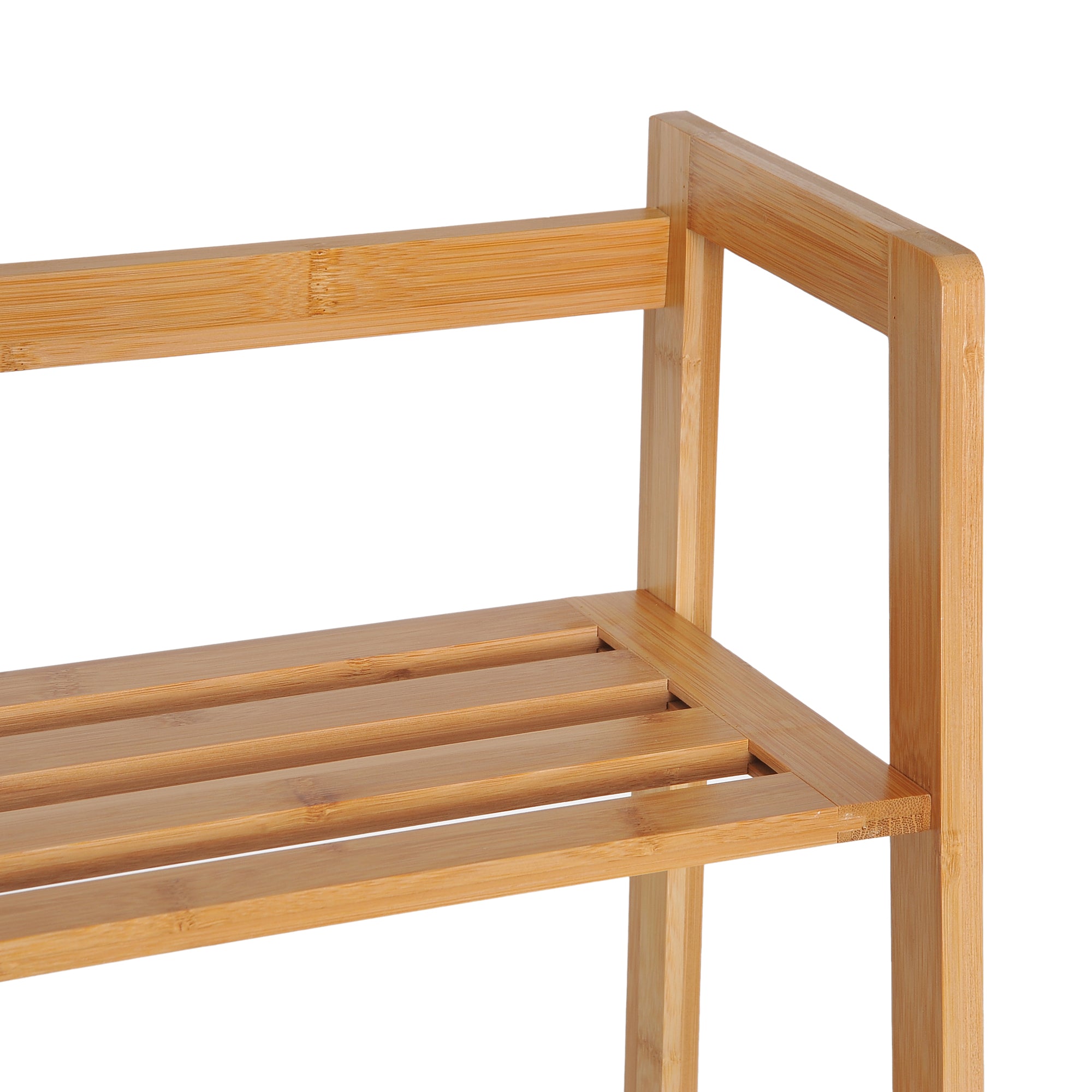HOMCOM Bamboo Ladder Shelf, 4-Tier Bookshelf, Freestanding Bookcase for Living Room, Study, Bedroom, Home Office, 48 x 31.5 x 120cm, Natural Wood Effect 