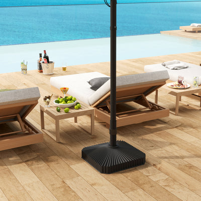 Outsunny Patio Umbrella Stand, Heavy Duty Outdoor Parasol Base, Sand/Water Filled, Black 