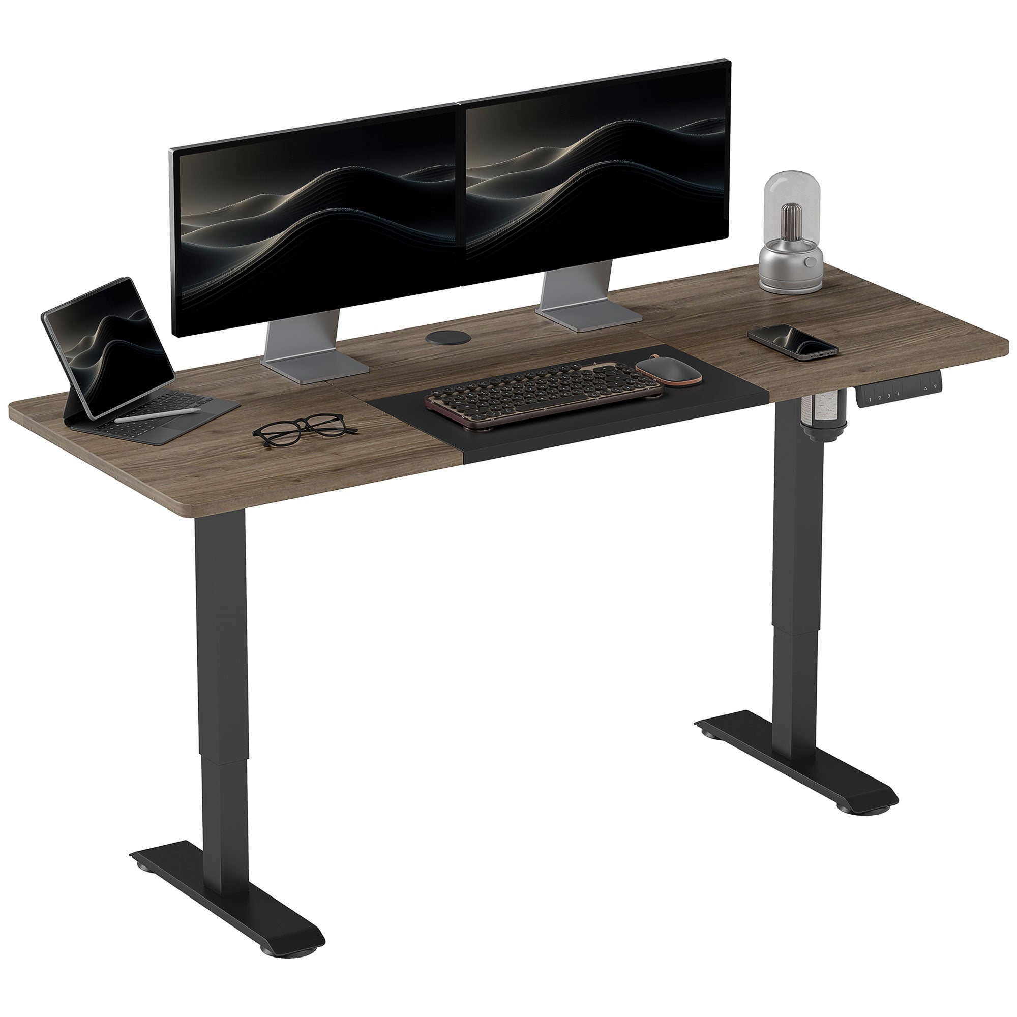 Vinsetto 72-116cm Adjustable Electric Standing Desk, with LED Display - Black 