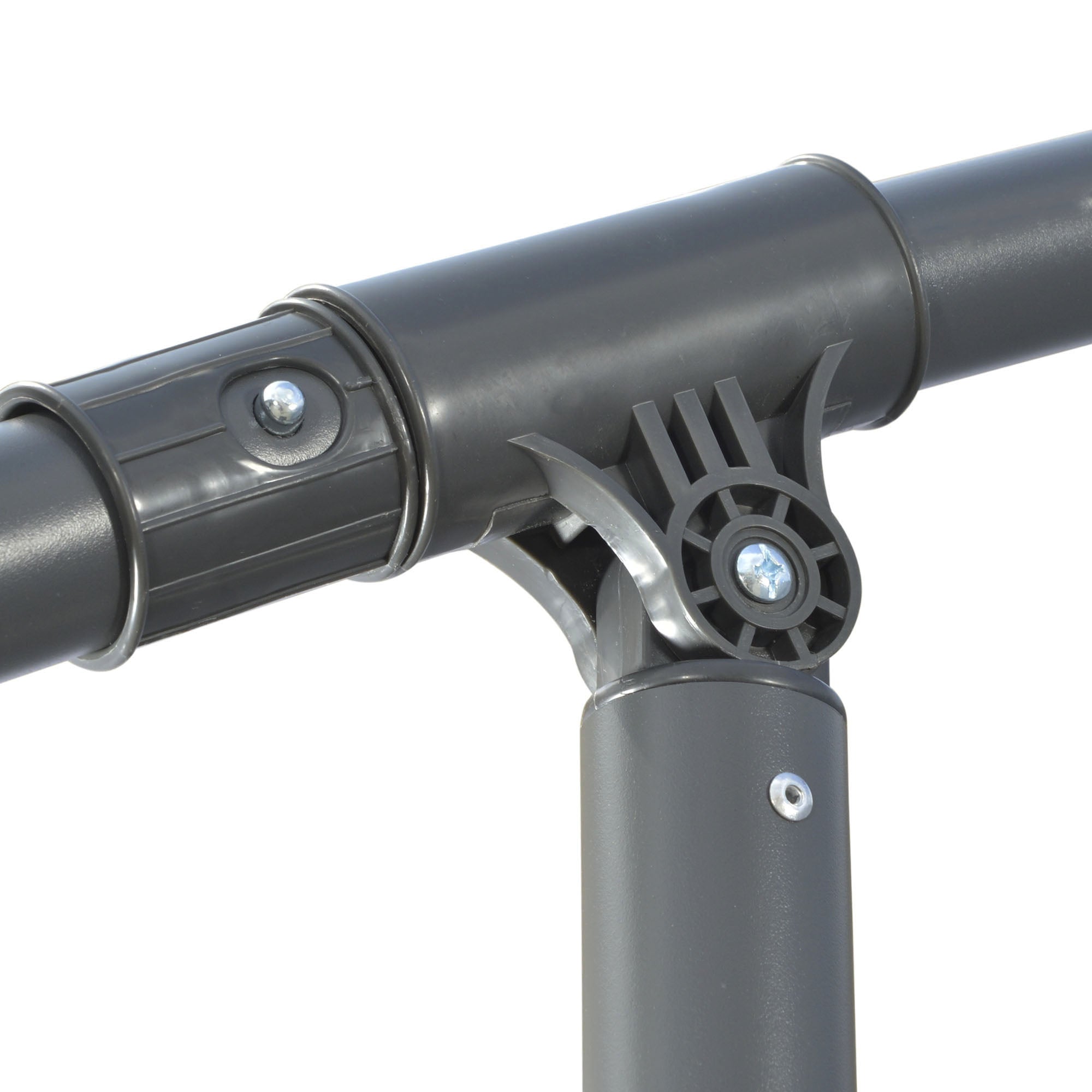 Outsunny 3(m) Garden Parasol Sun Shade Banana Umbrella Cantilever with Crank Handle, Cross Base Beige 