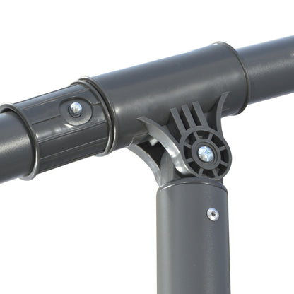 Outsunny 3(m) Garden Parasol Sun Shade Banana Umbrella Cantilever with Crank Handle, Cross Base Beige 