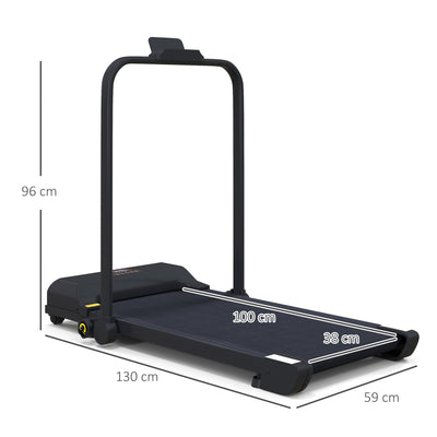 HOMCOM 2.5HP Walking Pad Treadmill, Folding Under Desk Treadmill, Walking Machine, 1-10km/h, with Remote Control 