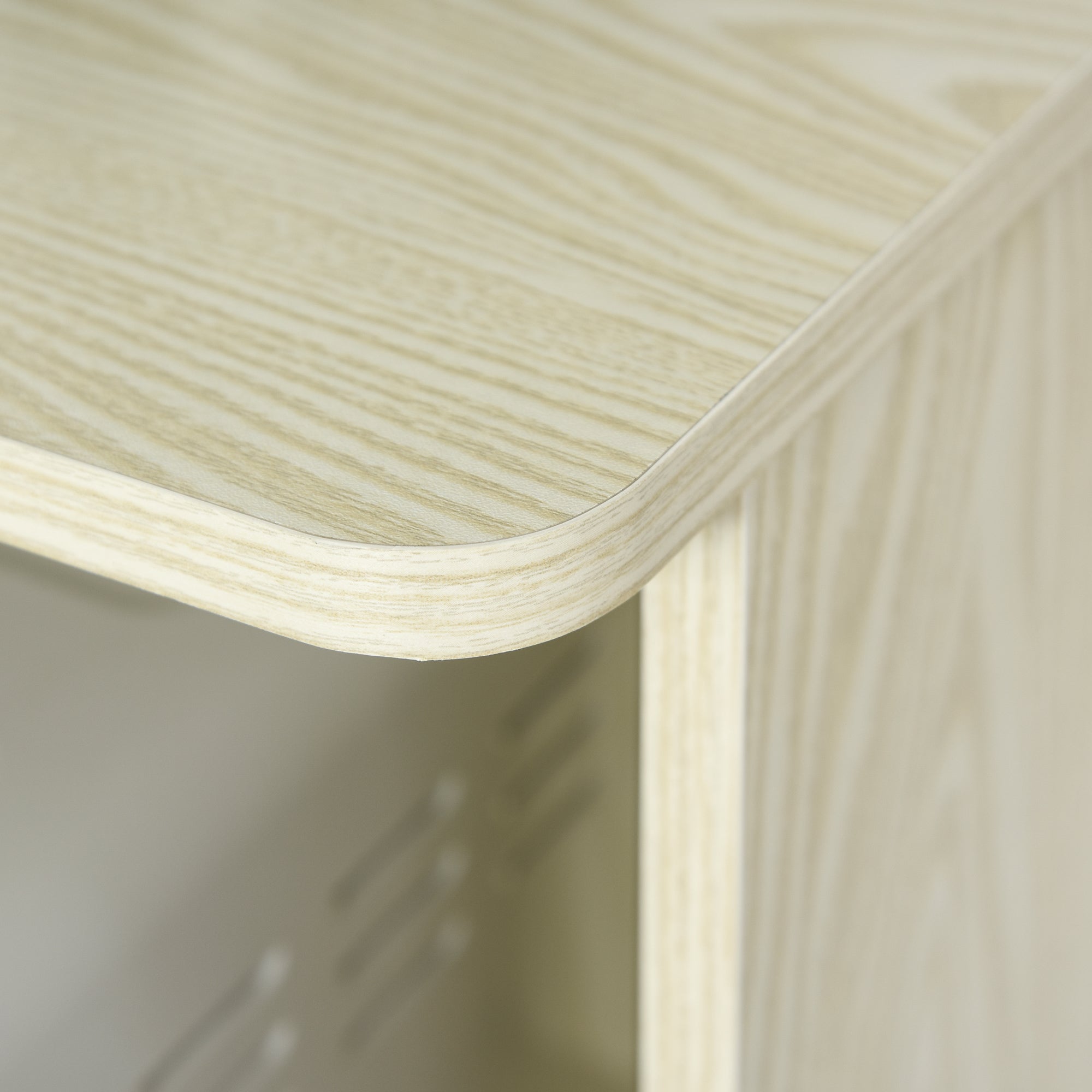 HOMCOM Kitchen Storage Unit, Modern Microwave Stand Trolley Cart, Sideboard with Cabinet,  Locking Wheels, Shelf for Living Room, Dining Room, Oak Tone 