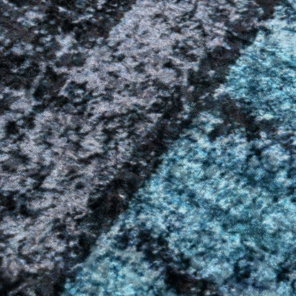 HOMCOM Blue Geometric Rug, Modern Area Rugs Large Carpet for Living Room, Bedroom, Dining Room, 160x230 cm 
