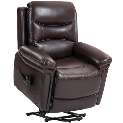 HOMCOM Power Lift Recliner Chair with Vibration Massage, Heat, USB - Brown 