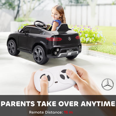 AIYAPLAY Mercedes-Benz GLC Licensed Kids Ride on Car with Remote Control, Soft Start, MP3, LED Headlights, Black 