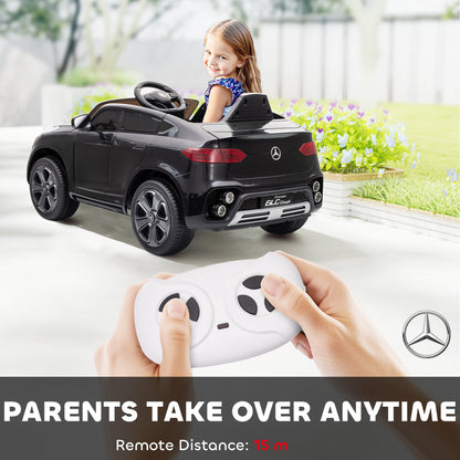 AIYAPLAY Mercedes-Benz GLC Licensed Kids Ride on Car with Remote Control, Soft Start, MP3, LED Headlights, Black