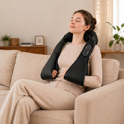 HOMCOM Neck and Shoulder Massager with Heat, Deep Tissue Shiatsu 3D Kneading Massager for Neck, Back, Waist, Foot and Leg