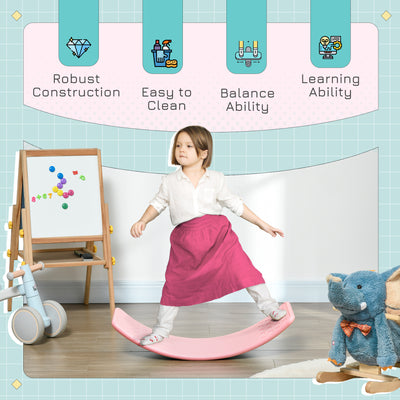 ZONEKIZ Balance Board, Kids Wobble board, for Ages 3-6 Years - Pink 
