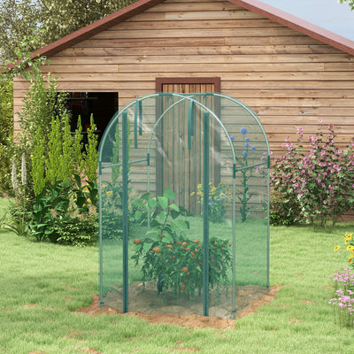 Outsunny 120 x 120cm Mini Polytunnel Greenhouse 
