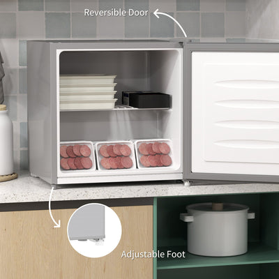 HOMCOM 35L Mini Freezer, -24℃ to -14℃ Temperature - Grey 