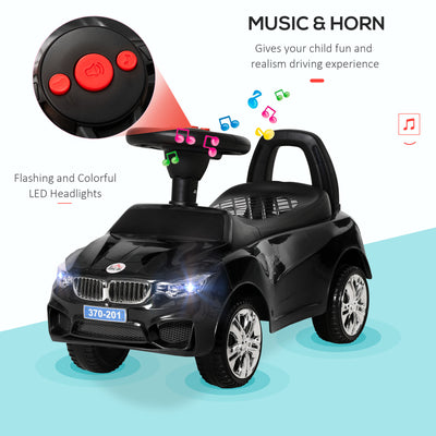 HOMCOM Ride on Car Baby Toddler Walker Foot to Floor Sliding Car Slider Black 