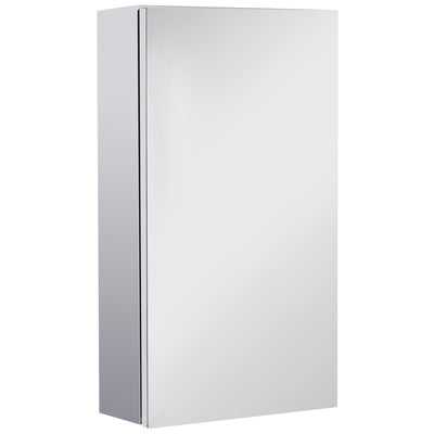HOMCOM Stainless Steel Wall-mounted Bathroom Mirror Storage Cabinet 300mm (W) 
