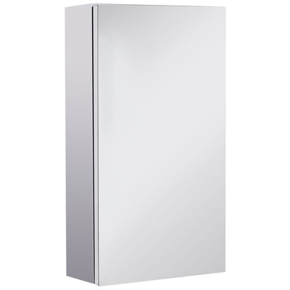 HOMCOM Stainless Steel Wall-mounted Bathroom Mirror Storage Cabinet 300mm (W) 