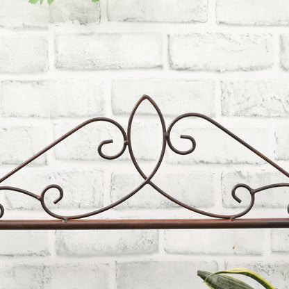 Outsunny 3 Tier Stair Style Metal Plant Stand, Flower Pot Holder Display Shelf, Storage Organizer Rack for Indoor Outdoor Patio Balcony Yard 