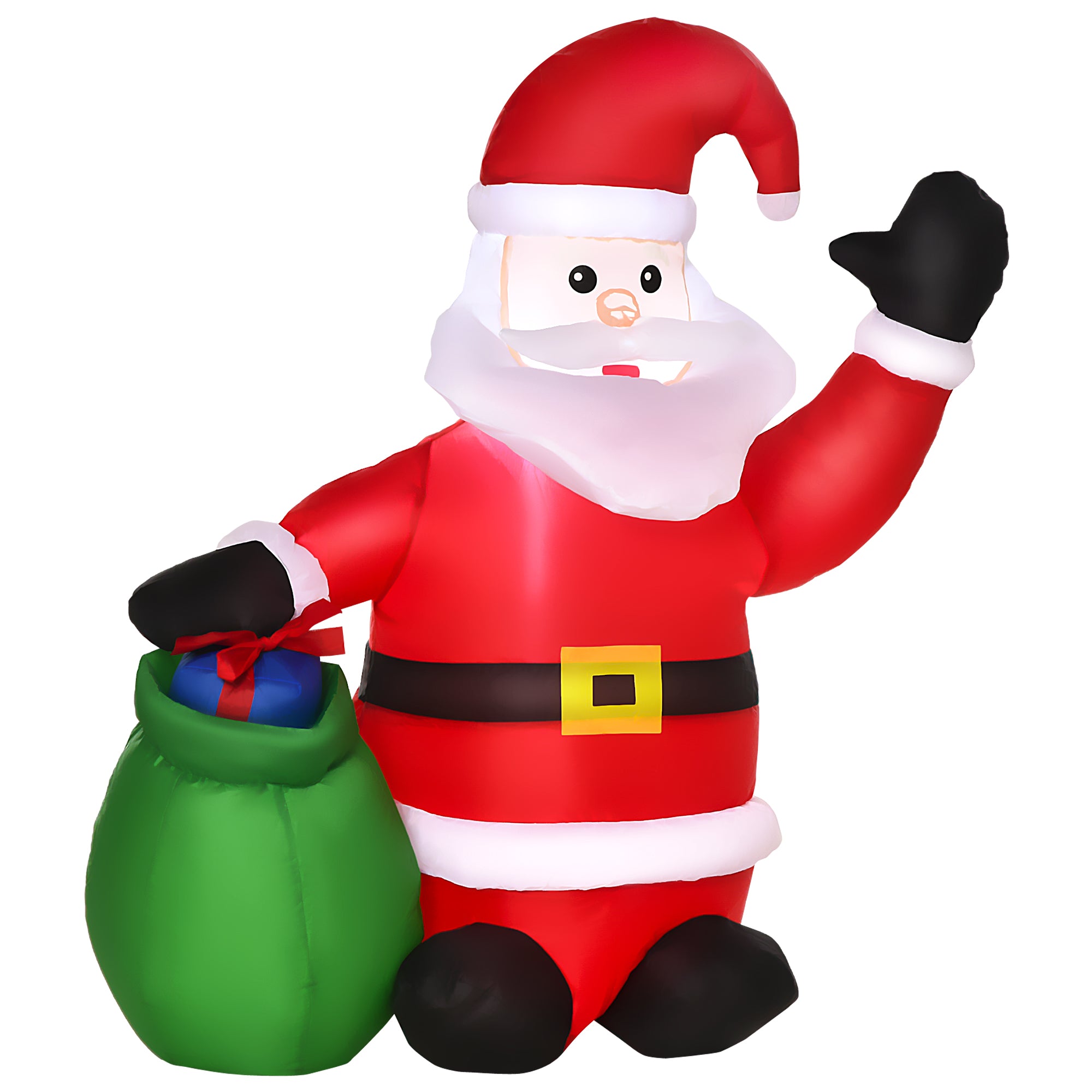 HOMCOM Inflatable Blow up Christmas Santa Claus 4ft LED Yard Holiday Decoration 