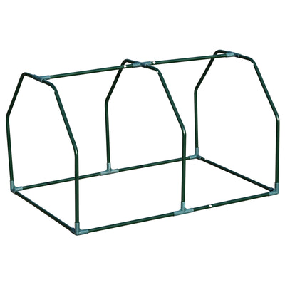 Outsunny Mini  Greenhouse Grow House PVC Cover Steel Frame White 99L x 71W x 60H cm 