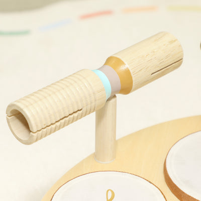 AIYAPLAY Baby Drum Kit, Wooden Kids Musical Instruments with Drums and Xylophone, Gifts for Girls Boys Birthday, Natural 