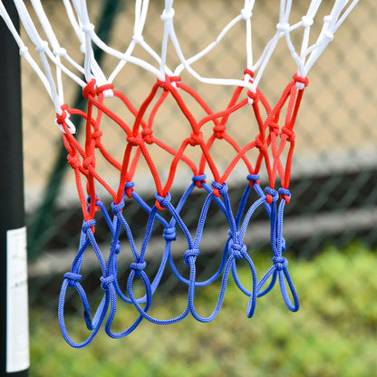 HOMCOM Portable Basketball Hoop Stand 160-210cm Adjustable Height Sturdy Rim Hoop w/ Large Wheels Stable Base & Net Free Standing 