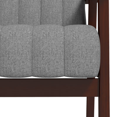 HOMCOM Mid Century Accent Chair, with Wooden Legs - Grey 