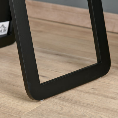 HOMCOM Full Length Mirror, Free Standing or Wall Hanging, Tall Full Body Mirror for Bedroom, Hallway, Black 