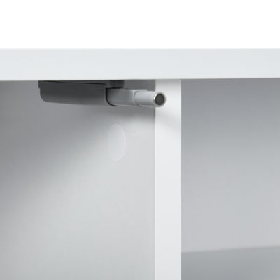 HOMCOM Floating TV Stand Cabinet for TVs up to 60", Wall Mounted TV Unit with Open Shelf, Storage Cupboards and Cable Management for Living Room, White 