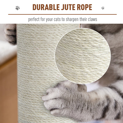 PawHut Cat Tree for Indoor Large Cats 113cm Kitten Tower Condo Jute Scratching Post Kitten Play House Activity Center Furniture 