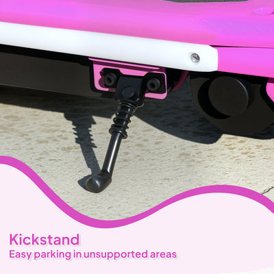 AIYAPLAY Electric Scooter for Ages 6-14, with Colourful Light and Electric Brake, Electric Scooter E Scooter, Up to 10 KM/H & 8 KM, Purple 