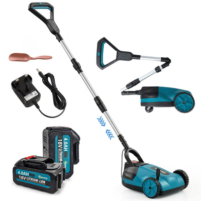 Outsunny 18V Cordless Lawnmower with 2 x 4Ah Batteries & Charger, Battery Lawn Mower with 21cm Cutting Width, 3 Cutting Heights 