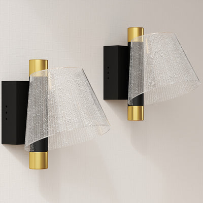 HOMCOM Led Wall Lamp 2 Pack, 5W Modern Indoor Starry Wall Light, Colour Temperature Adjustable 3000K/4000K/6500K, for Bedroom, Living Room, Hallway, Stairs, Black 