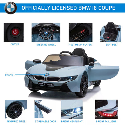 HOMCOM Kids 6V Battery PP Licensed BMW Ride On Car Blue 