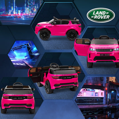 AIYAPLAY Licensed Land Rover Discovery Sport, 12V Kids Ride on Car w/ Remote Control, Lights, Music, Horn, for 3-6 Years, Pink 