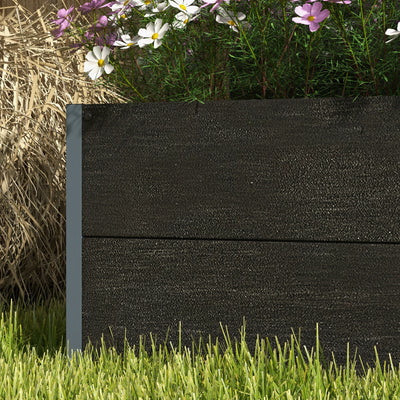 Outsunny 34 x 69.5cm Garden Planter Box, with Back Trellis, Black 