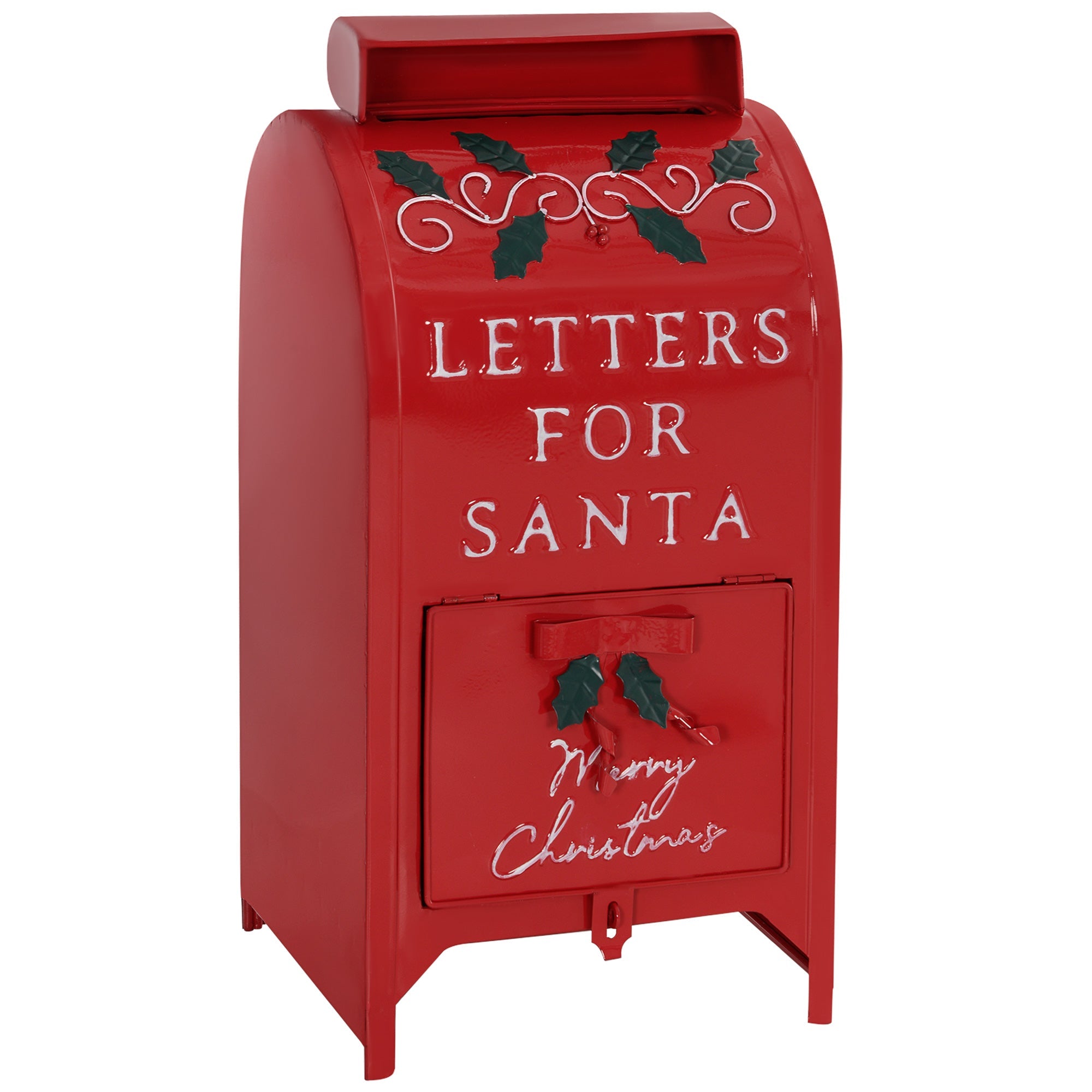 HOMCOM A5 Christmas Letter Postbox - Red/White 
