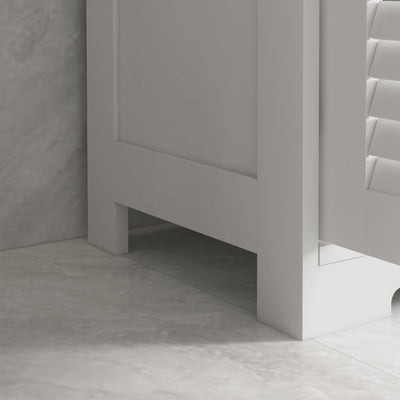 kleankin Three-Part Bathroom Storage Unit, with Shelf, Drawers & Cupboard - White 