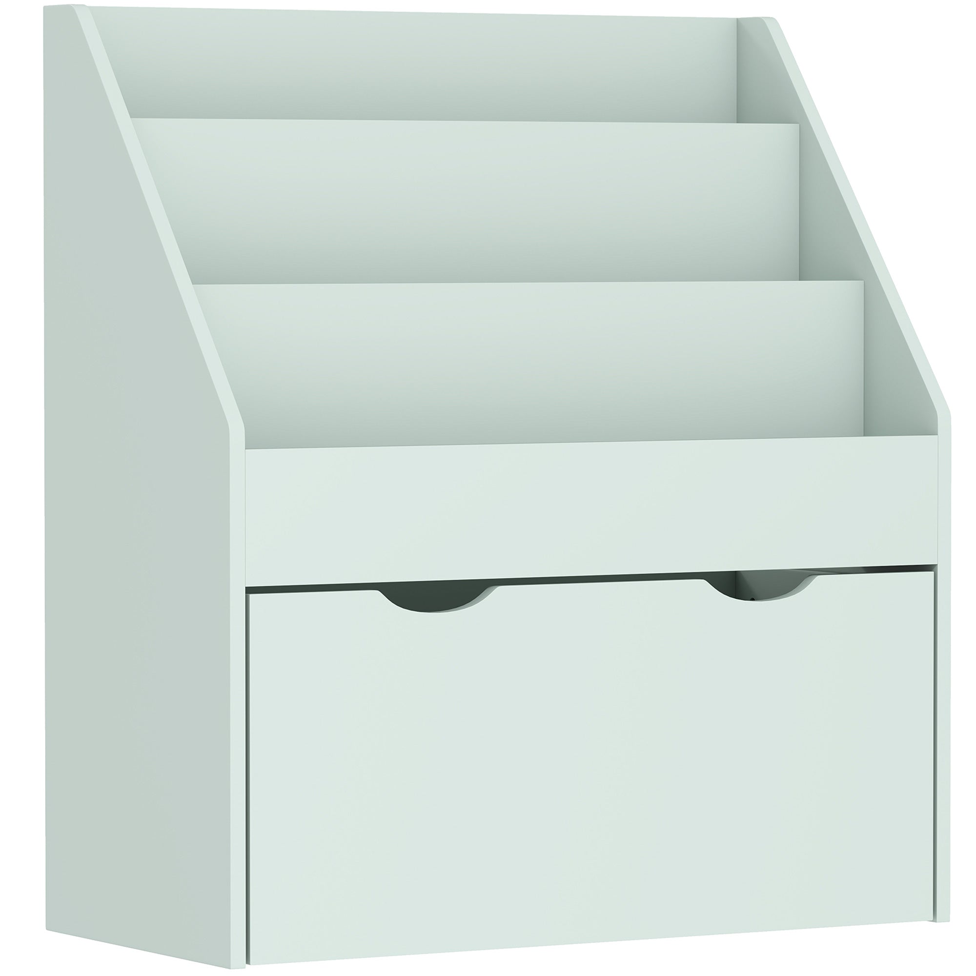 AIYAPLAY Bookcase for Kids with Shelves, Drawer, Bookcase for Bedroom, Playroom, Green 