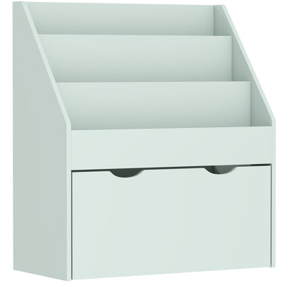AIYAPLAY Bookcase for Kids with Shelves, Drawer, Bookcase for Bedroom, Playroom, Green 