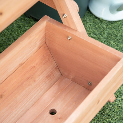 Outsunny 3 Tier Raised Garden Bed Wooden Elevated Planter Box Kit, 66L for Flower, Vegetable, Herb, 65x75x78cm, Brown 