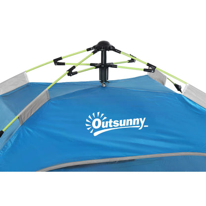 Outsunny Beach Tent for 1-2 Person Pop-up Design with 2 Mesh Windows & 2 Doors Sky Blue 