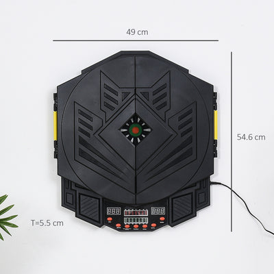 HOMCOM Dart Board Set, Electronic Dartboard with LED Digital Score Display, Soft Tip Darts, 27 Games, Speaker Sound