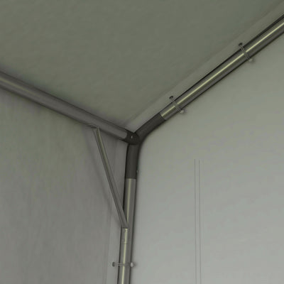 Outsunny 3.6 x 2.1m Portable Outdoor Shed, with Window - Dark Grey 