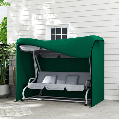 Outsunny 220 x 125cm Three-Seater Swing Chair Protective Cover - Green 