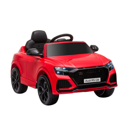 HOMCOM Audi RS Q8 Licensed Electric Car for Kids, 6V Kids' Electric Ride on with Remote Control, 7Ah Big Battery, Lights Bluetooth, Music USB MP3, for 3-5 Years Old, Red 