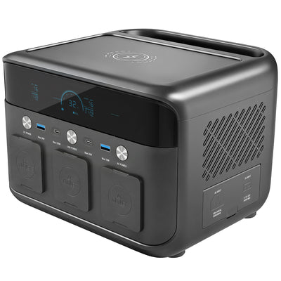 HOMCOM Portable Power Station with LiFePO4 Battery, 1.5H Fast Charge, Camping Power Pack with 600W AC/USB-A & USB-C Output 