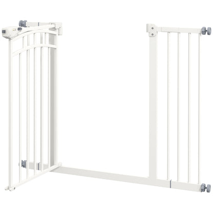 PawHut Pressure Fit Stair Gate, Dog Gate w/ Auto Closing Door for Small, Medium Dog, Easy Installation, for Width 74 to 100cm