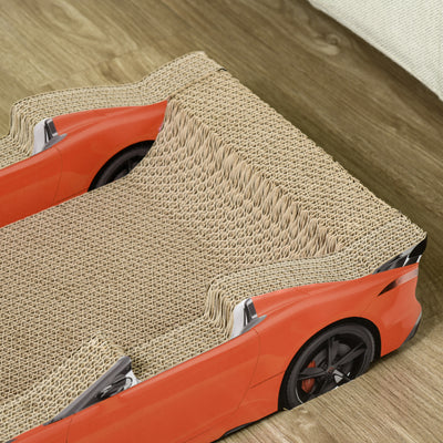 PawHut 2 in 1 Cat Scratching Board with Catnip, Car-shaped 